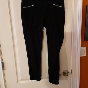 New York & Co black ponte pull on pants